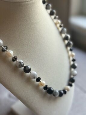 Black & White Jasper Necklace